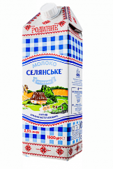 Молоко коров'яче СЕЛЯНСЬКЕ, ультрапастеризоване, 2,5%, 1500г